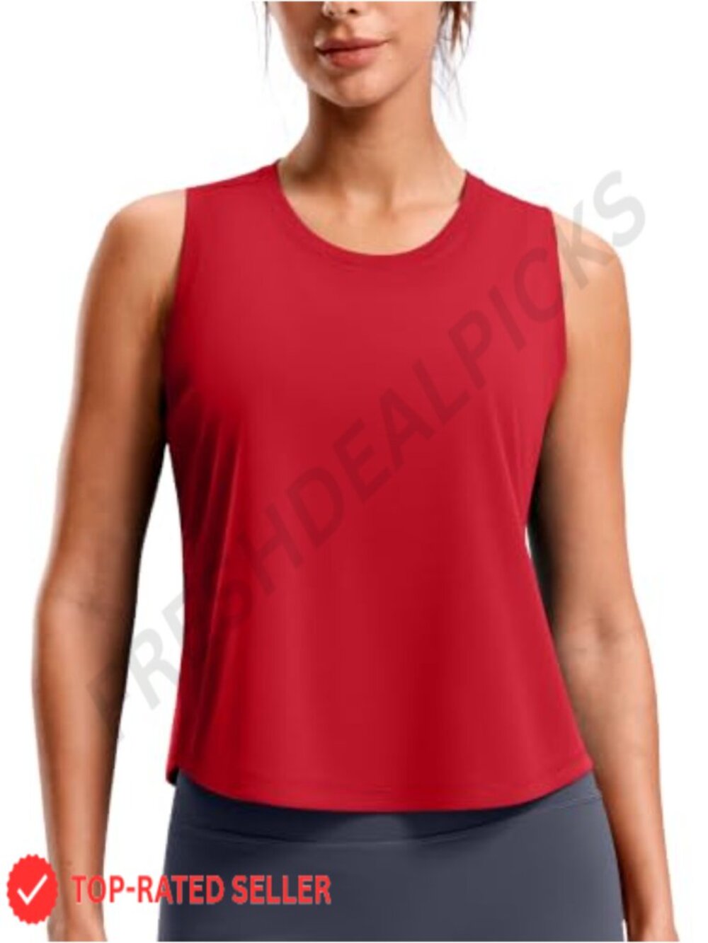 Cropped Racerback Workout Tank Top Athletic Gym Yoga Running